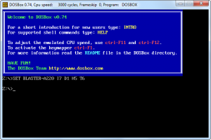 DOSBox 0.74 Windows 7:ssä